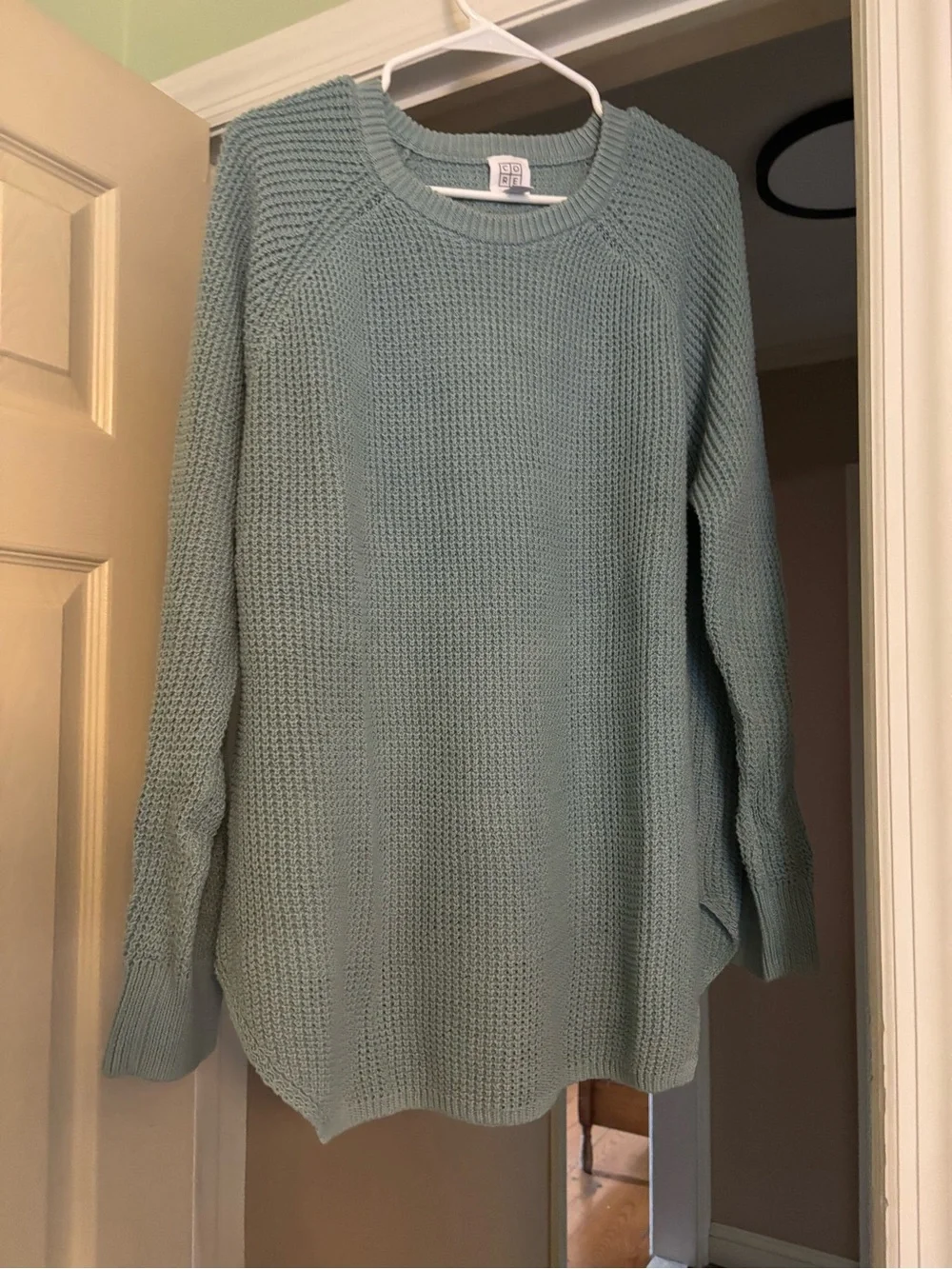 Cozy Mint Crewneck Knit Sweater